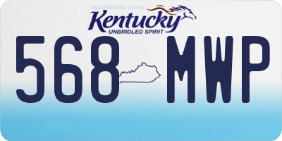 KY license plate 568MWP