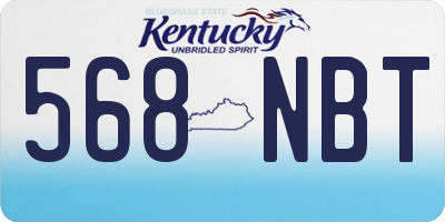 KY license plate 568NBT