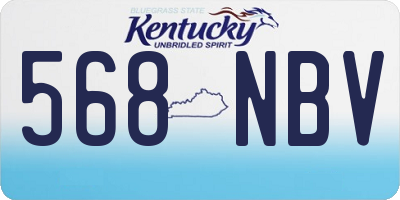 KY license plate 568NBV