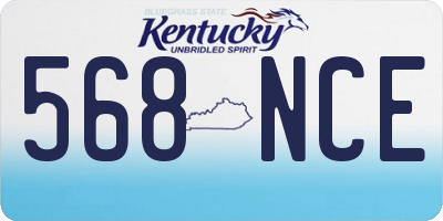 KY license plate 568NCE
