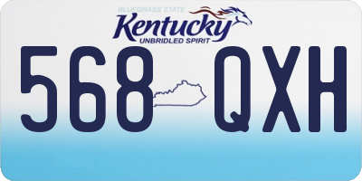 KY license plate 568QXH