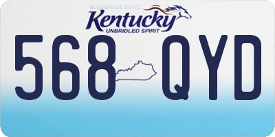 KY license plate 568QYD