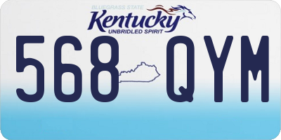 KY license plate 568QYM