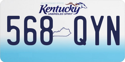 KY license plate 568QYN