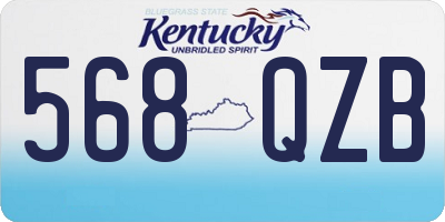 KY license plate 568QZB