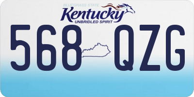 KY license plate 568QZG
