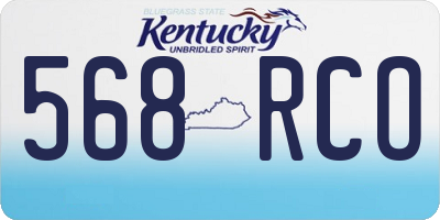 KY license plate 568RCO