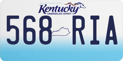 KY license plate 568RIA