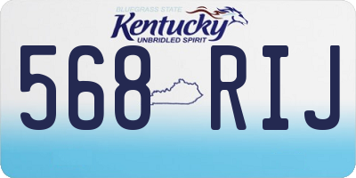 KY license plate 568RIJ