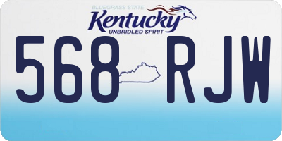 KY license plate 568RJW