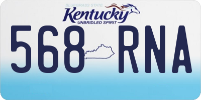 KY license plate 568RNA