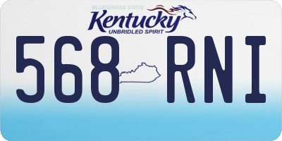 KY license plate 568RNI