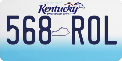 KY license plate 568ROL