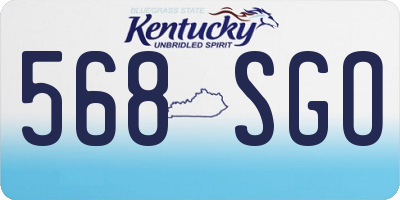 KY license plate 568SGO