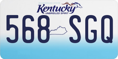 KY license plate 568SGQ