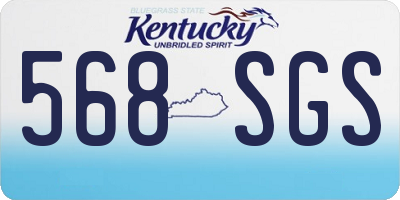 KY license plate 568SGS