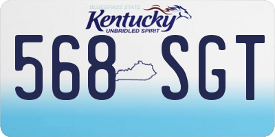 KY license plate 568SGT