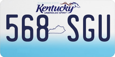 KY license plate 568SGU