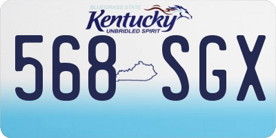 KY license plate 568SGX