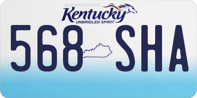 KY license plate 568SHA