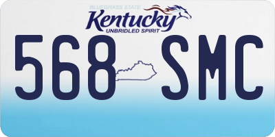 KY license plate 568SMC