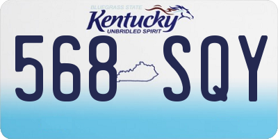 KY license plate 568SQY