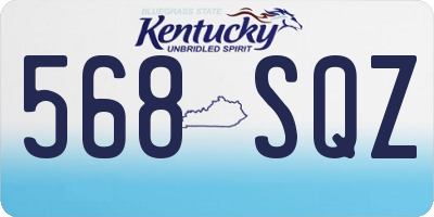 KY license plate 568SQZ