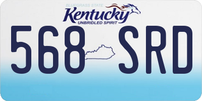 KY license plate 568SRD