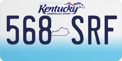 KY license plate 568SRF