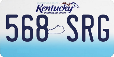 KY license plate 568SRG