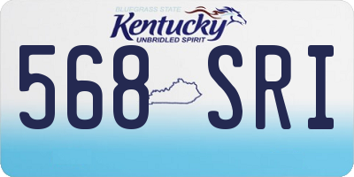KY license plate 568SRI
