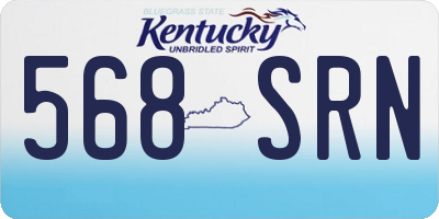 KY license plate 568SRN