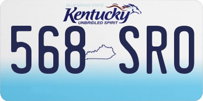 KY license plate 568SRO