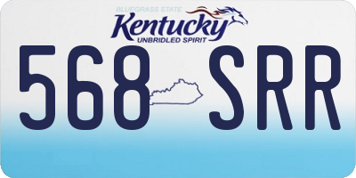 KY license plate 568SRR