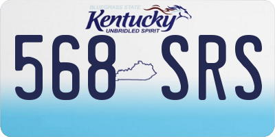KY license plate 568SRS