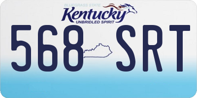 KY license plate 568SRT