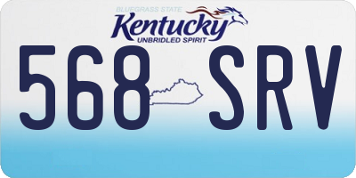 KY license plate 568SRV