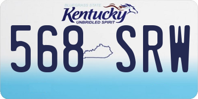 KY license plate 568SRW