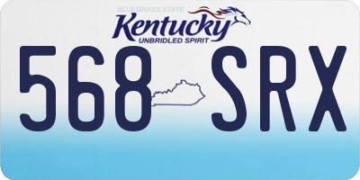 KY license plate 568SRX