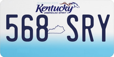 KY license plate 568SRY