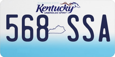 KY license plate 568SSA