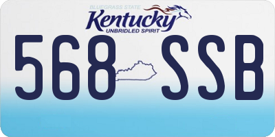 KY license plate 568SSB