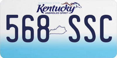 KY license plate 568SSC