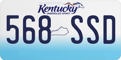 KY license plate 568SSD