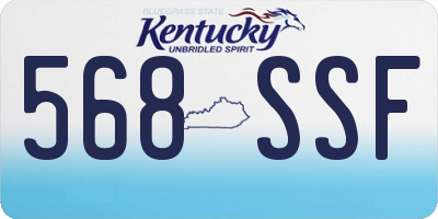 KY license plate 568SSF
