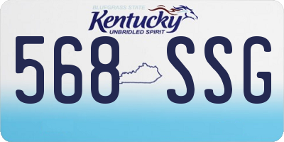 KY license plate 568SSG