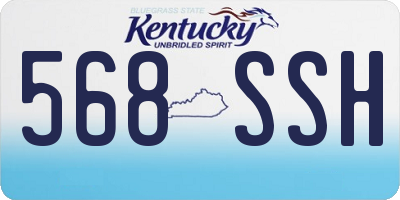 KY license plate 568SSH