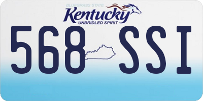 KY license plate 568SSI