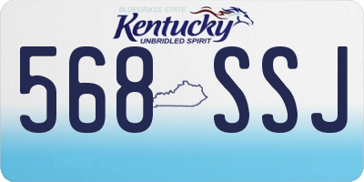 KY license plate 568SSJ