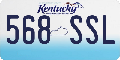 KY license plate 568SSL